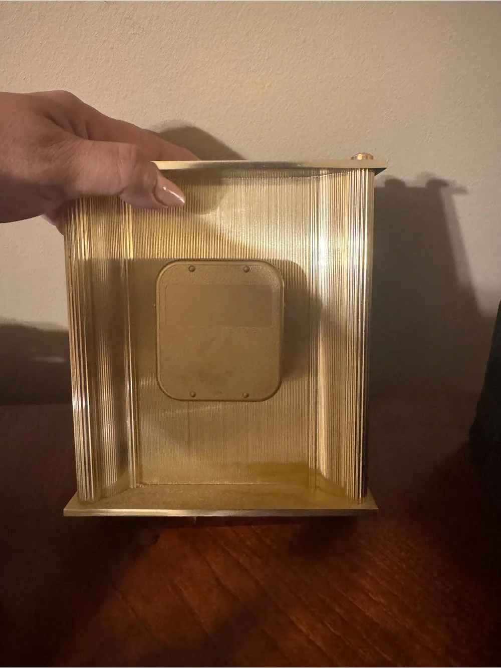 Seiko Gold and Silver Rectangular Mantel Clock